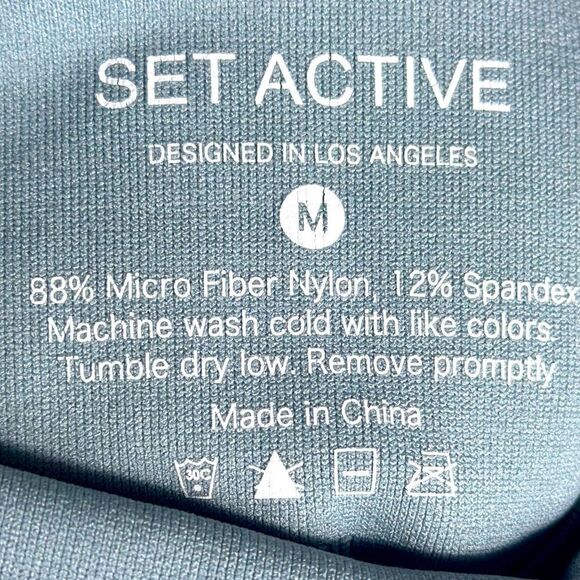 SET ACTIVE Sculptflex Athletic Blue Leggings Size Medium Yoga Running Workout 📦 - Picture 4 of 8